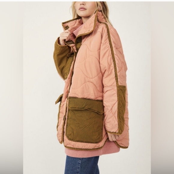 Rare!!!Free people puffa Mixed military jacket - Picture 4 of 7